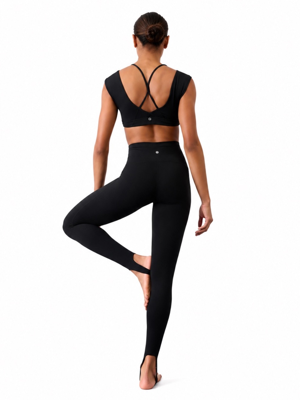 Athleta Transcend High Rise Stirrup Legging black 533708 0602 large women  black